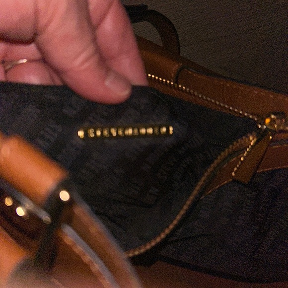 Steve Madden leather purse, brown with bow medium size - Picture 4 of 7